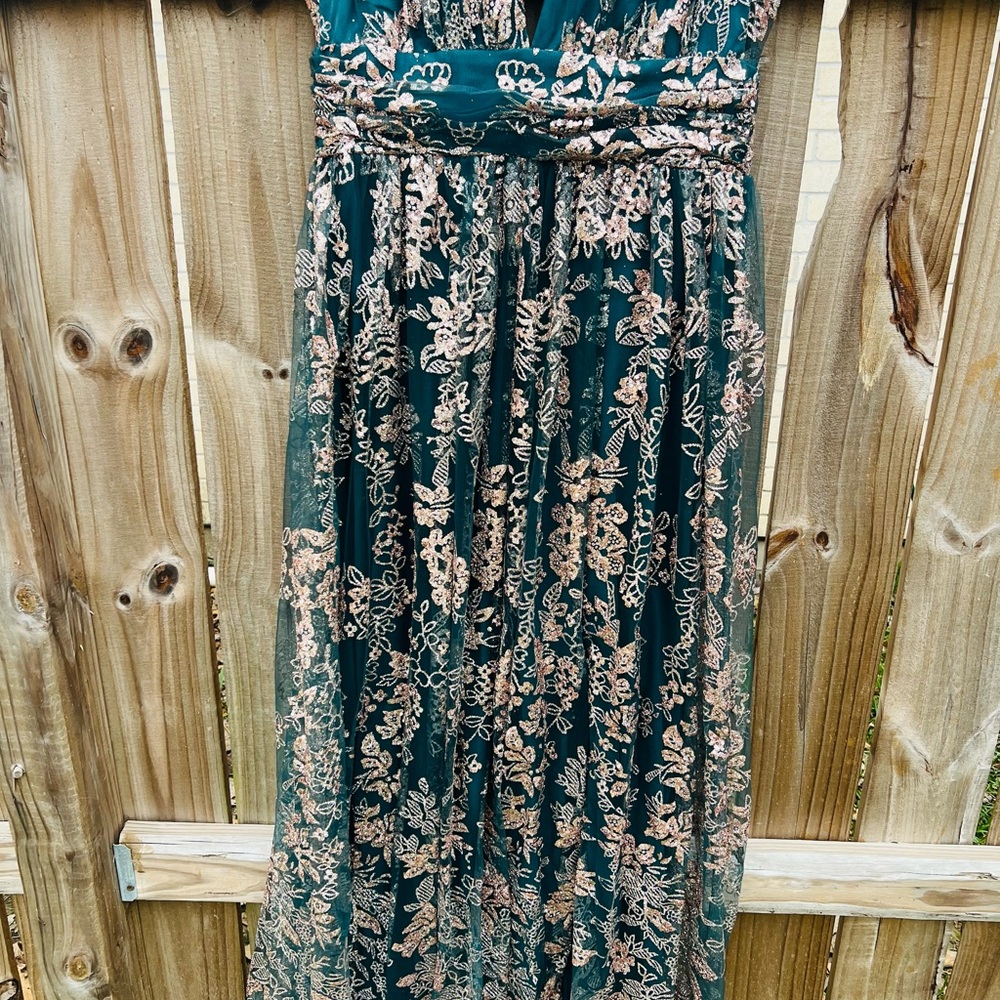 Soieblu Teal Dress with Textured Detail